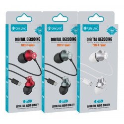Celebrat D15 Stereo Earphone w/ Type-C Plug (white)