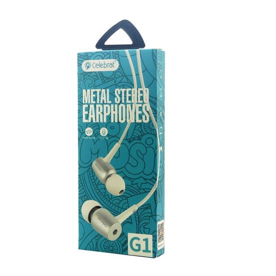 Celebrat G1 Metal Stereo Earphone (silver) Celebrat G1 Metal Stereo Earphone (silver)