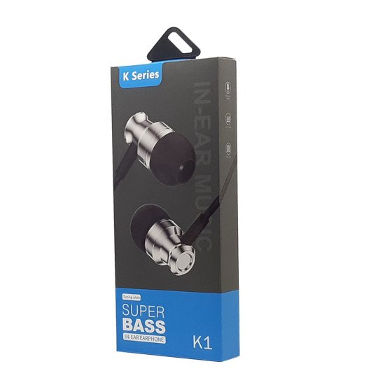 K-Series K1 Metal Stereo Earphone (silver) K-Series K1 Metal Stereo Earphone (silver)