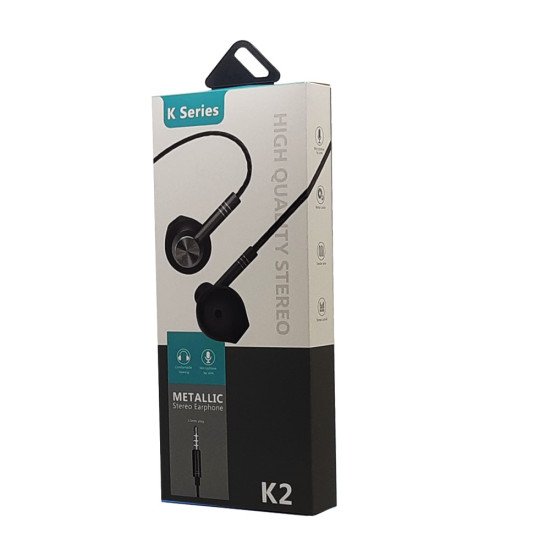 K-Series K2 Metal Stereo Earphone (black) K-Series K2 Metal Stereo Earphone (black)