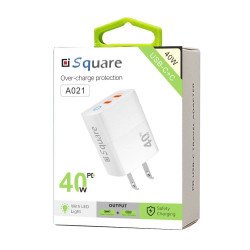 40W Dual C Port Charging Adapter (white)