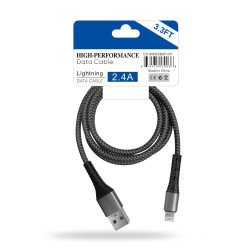 Pack of 12 Braided USB To 8 Pins Cable 3ft (grey)