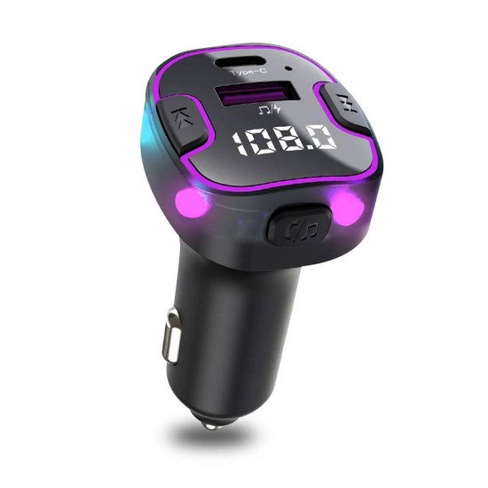 C49 LED Rainbow Car Charger FM Transmitter C49 LED Rainbow Car Charger FM Transmitter