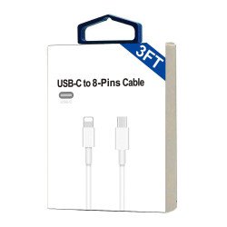 20W 8 Pins To Type C Cable 3FT (white)