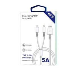 USB to Lightning + C Cable (grey)