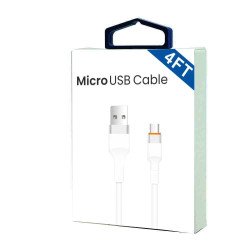 Heavy Duty V8/V9 Micro USB Cable 4FT (white)