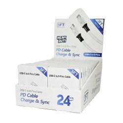 H.D C to Lightning Cable (3ft) Display Box of 24pcs