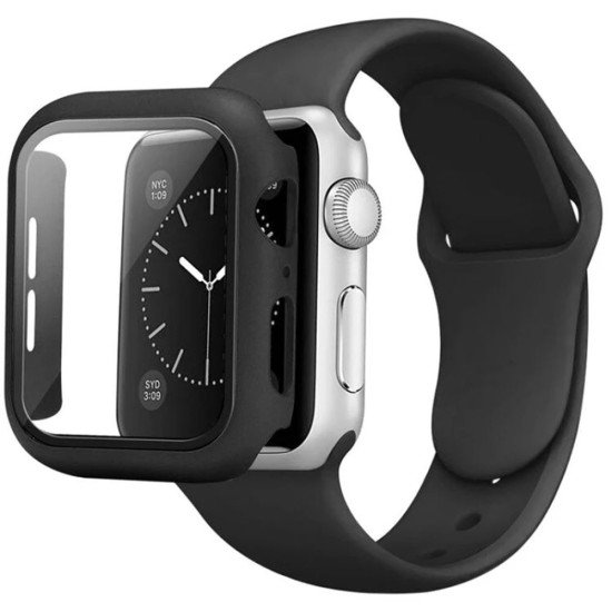 Silicone Band & Snap-on Case For iWatch 10th 46mm (black) Silicone Band & Snap-on Case For iWatch 10th 46mm (black)