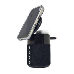 4 in 1 Foldable Magnetic Wireless Charger Speaker (black)