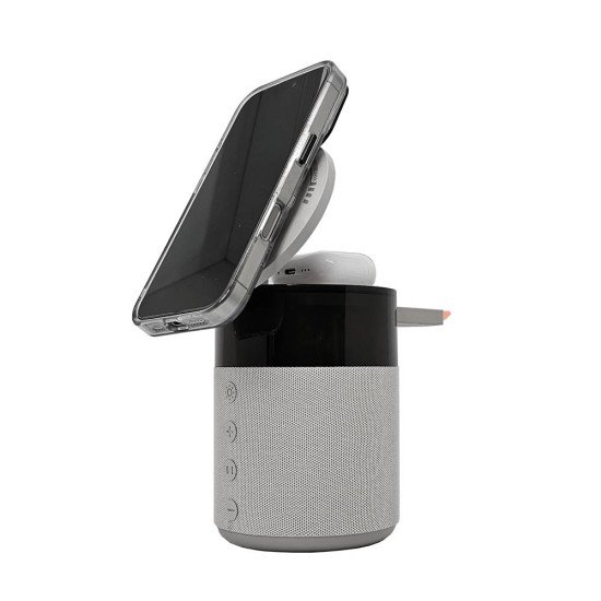 4 in 1 Foldable Magnetic Wireless Charger Speaker (white) 4 in 1 Foldable Magnetic Wireless Charger Speaker (white)