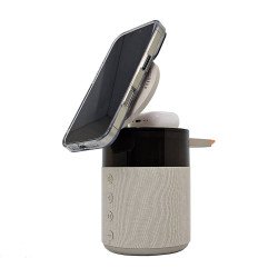 4 in 1 Foldable Magnetic Wireless Charger Speaker (yellow)
