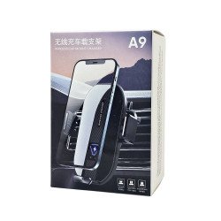 A9 Auto Open Wireless Air Vent Car Mount Charger (black)