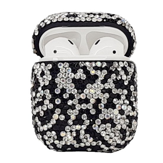 Glitter Stone Case For for Airpod 1 / 2 (black) Glitter Stone Case For for Airpod 1 / 2 (black)