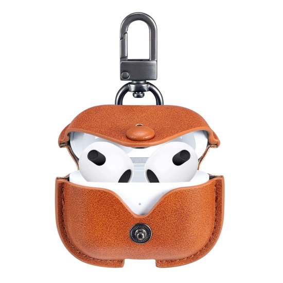PU Leather Case For Airpod 3 (brown) PU Leather Case For Airpod 3 (brown)