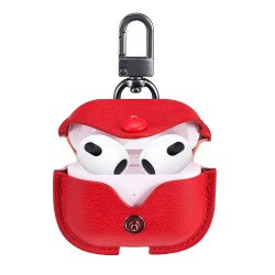 PU Leather Case For Airpod 3 (red)