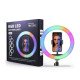 MJ26 10" RGB Selfie Ring Light w/ Tri-pod & Phone holder MJ26 10" RGB Selfie Ring Light w/ Tri-pod & Phone holder