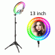 MJ36 13" RGB Selfie Ring Light w/ Tri-pod & Phone holder MJ36 13" RGB Selfie Ring Light w/ Tri-pod & Phone holder
