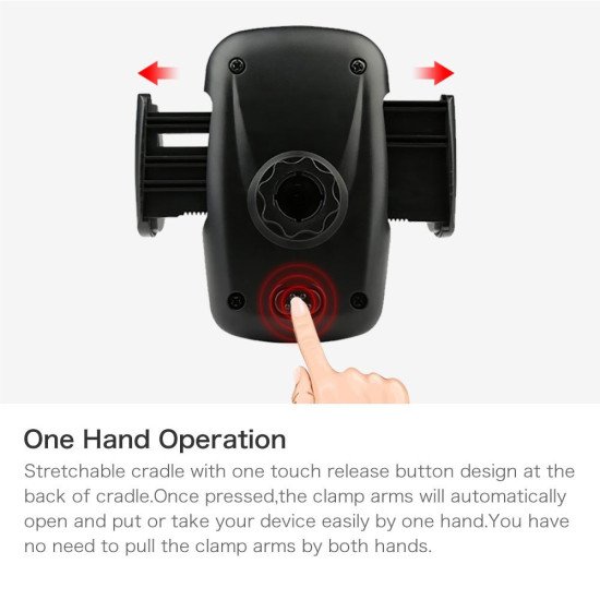 Long Tube One buttom release Phone holder (black) Long Tube One buttom release Phone holder (black)