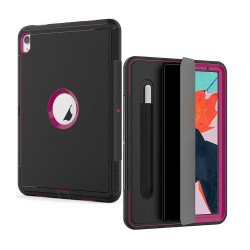 Hybrid Heavy Duty Flip Smart Cover For iPad Pro 11 2018 (hotpink)
