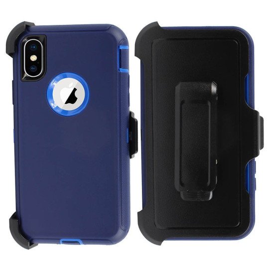 Defender Case w/ Clip For iPhone XR (blue) Defender Case w/ Clip For iPhone XR (blue)