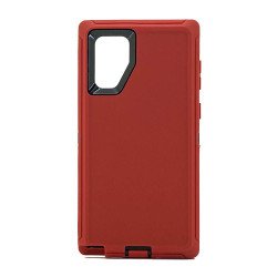 Defender Case w/ Clip For Samsung  Note 10 Plus (red)
