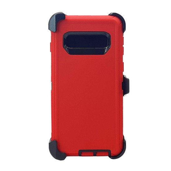 Defender Case w/ Clip For Samsung S10 Plus (red) Defender Case w/ Clip For Samsung S10 Plus (red)