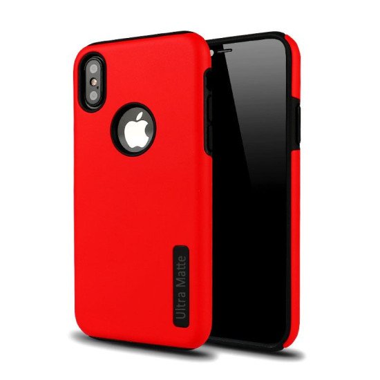 Ultra Matte Hybrid Case For iPhone XS Max (red) Ultra Matte Hybrid Case For iPhone XS Max (red)