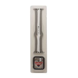 Stripe Silicone Band & Snap-on Case For iWatch 4/5/6 40mm (grey)