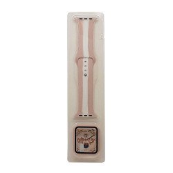 Stripe Silicone Band & Snap-on Case For iWatch 1/2/3 42mm (rose gold)
