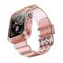 Clear Soft TPU Strap Band for iWatch 4/5/6 44mm (light pink)