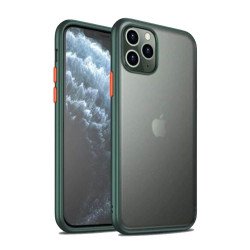 Heavy Duty Matte Clear Case for iPhone 12 Mini (green)