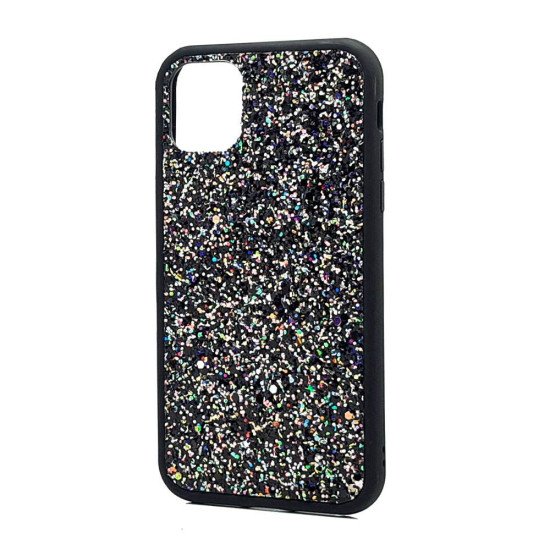 Heavy Duty TPU Glitter Case For iPhone 12 Pro Max (black) Heavy Duty TPU Glitter Case For iPhone 12 Pro Max (black)