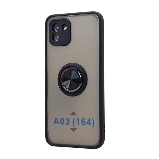 TPU Case w/ Magnetic Ring for Samsung A03 (black) TPU Case w/ Magnetic Ring for Samsung A03 (black)