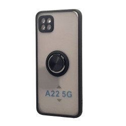 TPU Case w/ Magnetic Ring for Samsung A22 5G (black)