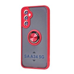 TPU Case w/ Magnetic Ring for Samsung A35 5G (red)