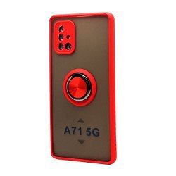 TPU Case w/ Magnetic Ring for Samsung A71 5G (red)