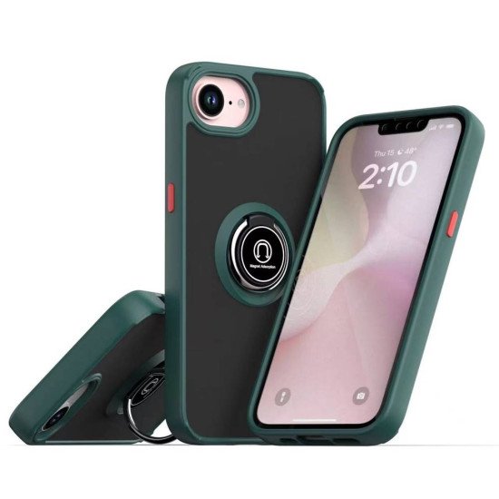 TPU Case w/ Magnetic Ring for iPhone 16E / SE4 (green) TPU Case w/ Magnetic Ring for iPhone 16E / SE4 (green)