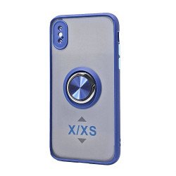 TPU Case w/ Magnetic Ring for iPhone X /XS (blue)