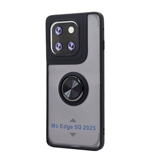 TPU Case w/ Magnetic Ring for Moto Edge 2025 (black) TPU Case w/ Magnetic Ring for Moto Edge 2025 (black)