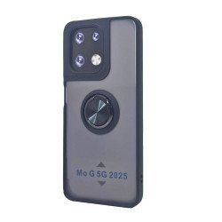 TPU Case w/ Magnetic Ring for Moto G 5G 2025 (black)