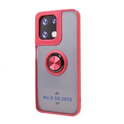 TPU Case w/ Magnetic Ring for Moto G 5G 2025 (red)