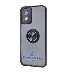TPU Case w/ Magnetic Ring for Moto G Power 2024 (black)