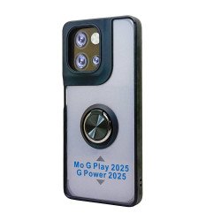 TPU Case w/ Magnetic Ring for Moto G Power / G Play 2025 (black)