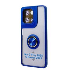 TPU Case w/ Magnetic Ring for Moto G Power / G Play 2025 (blue)