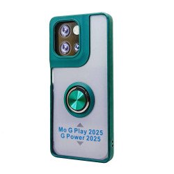 TPU Case w/ Magnetic Ring for Moto G Power / G Play 2025 (green)
