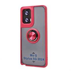 TPU Case w/ Magnetic Ring for Moto G Stylus 5G 2024 (red)