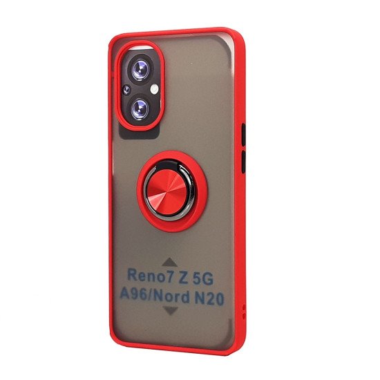 TPU Case w/ Magnetic Ring for One Plus Nord N20 5G (red) TPU Case w/ Magnetic Ring for One Plus Nord N20 5G (red)