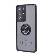 TPU Case w/ Magnetic Ring for Samsung S21 Ultra (black)