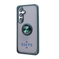 TPU Case w/ Magnetic Ring for Samsung S24 FE (green)