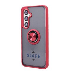 TPU Case w/ Magnetic Ring for Samsung S24 FE (red)